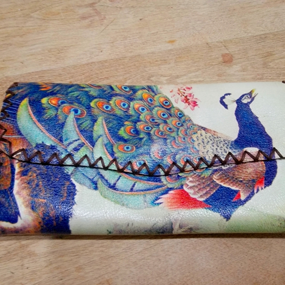 Leather Peacock Wallet
